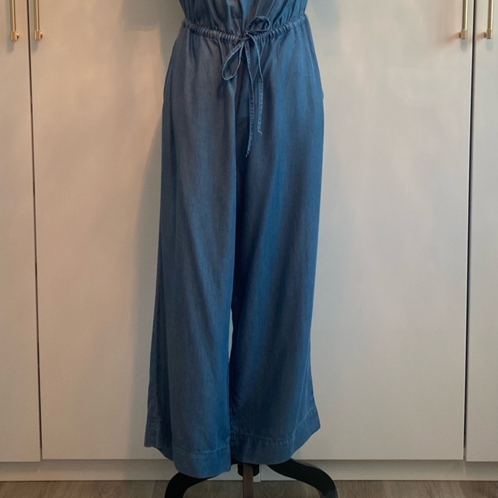 LOFT • Drawstring Chambray Jumpsuit - Picture 4 of 15